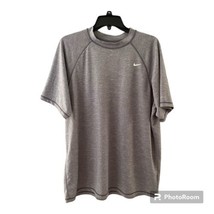 Nike Heather Gray Dri-Fit Shirt Mens XL Gym Workout Training  UPF 40+ Polyester - £15.48 GBP