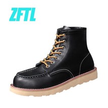 ZFTL Men&#39;s Martins Boots Cow Leather Vintage Motorcycle boots Tooling Boots Wint - £81.43 GBP