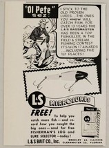 1960 Print Ad L&amp;S Mirrolures Bassmaster Fishing Lures Illinois,Florida - £7.02 GBP