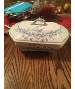 RARE W &amp; T Adams Blue Princess Tureen Covered DISH Parision GraniteTrans... - $65.02 CAD