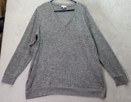 Lucky Brand Sweatshirt Men&#39;s 2XL Gray Viscose Long Sleeve V Neck Pullove... - £17.32 GBP