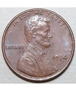 1974 Lincoln Memorial Penny Copper Coin No Mint Mark Wide AM VTG Rare On... - £228.12 GBP