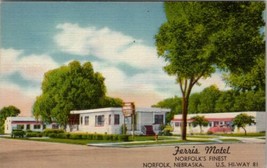 Norfolk Nebraska Ferris Motel Hwy 81 Linen Postcard Y16 - $7.95
