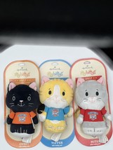 New Set Of 3 Hallmark Itty Bittys KITTEN BOWL  2017 Ltd   Toffee , Mitzi , Cubby - $27.70