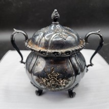 Webster Wilcox International Silver Quadrupleplate Footed Pot Urn Bowl D... - $18.79