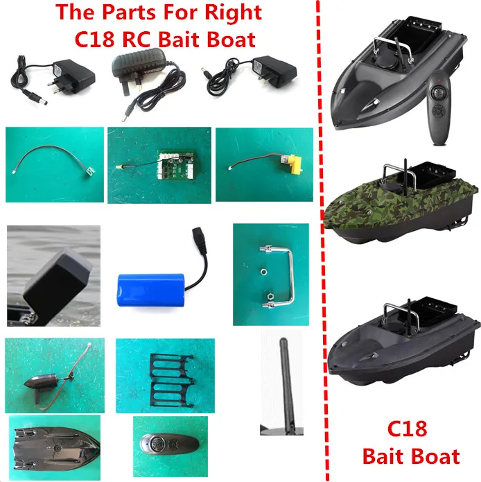 C18 Remote Control RC Fish Finder Electric Fishing Bait Boat Spare Parts 7.4V - £13.91 GBP+