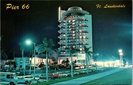 Fort Lauderdale Florida Pier 66 Motor Hotel &amp; Restaurant Vintage Postcard - £7.39 GBP