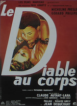 Devil in the Flesh (Le Diable au Corps) (French) - 1947 - Movie Poster - Framed  - $32.50