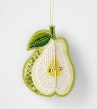 Pear Fruit Ornament Felt Sequin Target Wondershop New With Tag - £6.30 GBP