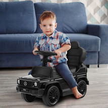 3-In-1 Ride on Push Car Mercedes Benz G350 Stroller Sliding Car with Canopy-Bla - £141.99 GBP