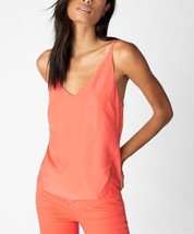 MSRP $148 J Brand Kalani Coral Sheer-Back Lucy Silk Camisole Size XS NWOT - £20.65 GBP