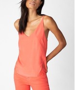 MSRP $148 J Brand Kalani Coral Sheer-Back Lucy Silk Camisole Size XS NWOT - $816.87 MXN