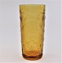 Tiara Brockway Concord Daisy Sandwich Amber Indiana Glass 4&quot; Juice Tumbler - £12.25 GBP