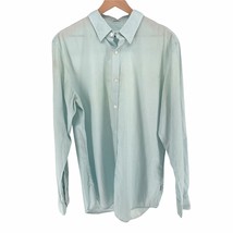 Calvin Klein men&#39;s mint green micro gingham check button up shirt large MSRP 80 - £12.04 GBP