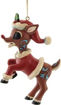 Enesco Rudolph The Red-Nosed Reindeer in Santa Suit Hanging Ornament NIB... - $29.99
