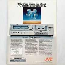 Vintage 1980 JVC KD-A33 KD-A7 KD-A77 KD-A8 Cassette Deck Magazine Print Ad 8x11 - $6.62