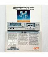 Vintage 1980 JVC KD-A33 KD-A7 KD-A77 KD-A8 Cassette Deck Magazine Print ... - $9.12 CAD