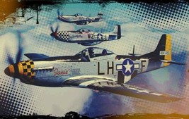 Art Wall Decor war Retro Vintage Fighter painting printed canvas Giclee - £7.34 GBP+