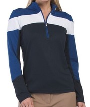 NWT Ladies DAILY SPORTS Blue Spectrum Long Sleeve Mock Golf Shirt Size XL - £38.65 GBP