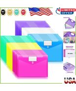 Assorted Color Transparent Plastic Folders - 36 Pack for Document Organi... - $50.16 CAD