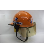 Orange Paramedic Helmet w/ Visor ALS Tantramar Beausejour EMT Man Cave D... - £88.80 GBP