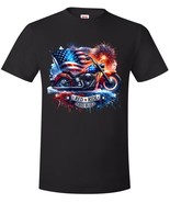 4th of July Independence day Tshirt Red Ride and Blue Motorcycle Printed... - $29.77 CAD+
