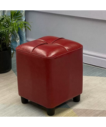 Denavox Wine Red Leather Ottoman, Solid Wood Base, Soft & Durable Seat - €51,28 EUR Denavox Wine Red Leather Ottoman, Solid Wood Base, Soft & Durable Seat - €51,28 EUR