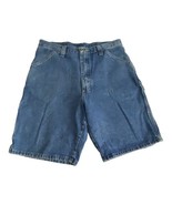 Wrangler Mens Shorts Adult Size 34 Carpenter Medium Wash Denim Pockets - £16.63 GBP