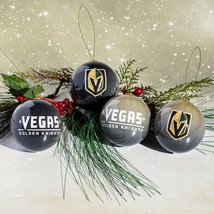 Las Vegas Golden Knights NHL 3OT4380  Ball Ornament Set of 12 80mm Shatterproof - $39.60