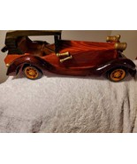 OLD VTG Wooden Home Decorative Vintage Car Model 12 Inches long - $556.92 MXN