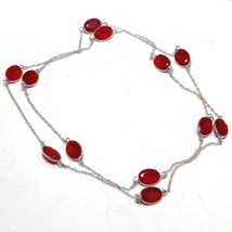 Pink Rubellite Oval Shape Handmade Fashion Ethnic Necklace Jewelry 36&quot; SA 6883 - £5.59 GBP