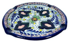 Talavera Ash Tray Lead Free Hand Painted Signed 7.25&quot; Mexico - £10.45 GBP