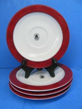 Royal Prestige White And Ruby Red Saucers Plates 6&quot;  Bundle of 4 - $20.00