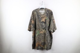 Vtg 90s Jerzees Mens 3XL Faded Mossy Oak Camouflage Short Sleeve Pocket T-Shirt - £77.83 GBP
