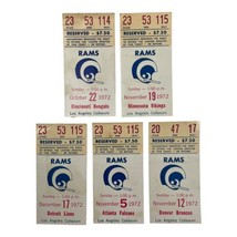 1972 Ticket Stubs Los Angeles Rams vs Lions Falcons Bengals Broncos Vikings NFL - £55.89 GBP