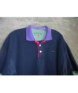 Orvis Mens Large L Polo Shirt Blue Short Sleeve Logo Golf Fishing Casual... - £8.65 GBP