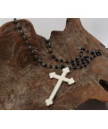 Vintage INRI Crucifix Catholic Jesus Christian Cross Pendant Rosary Neck... - $216.74 MXN