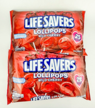 Lifesavers Lollipops Wild Cherry Individually Wrapped 25 Each Lot Of 2 BB 10/26 - $19.30