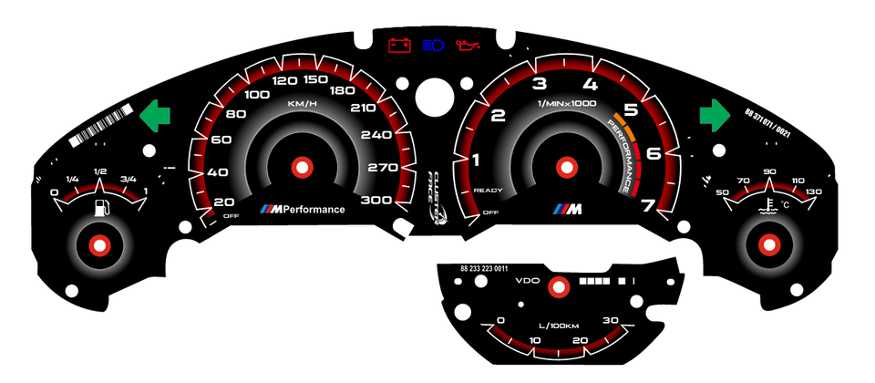 BMW e36 Instrument Cluster Replacement, MPH and KM/H versions are avaliable - $64.35