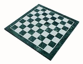 Antique Green Marble Stone Chess Board 20 Inches Home Decor Handmade Gifts - £334.74 GBP