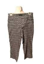  Hillary Radley Capris Small  Stretch Zip Pants  geometric shape  - $12.79
