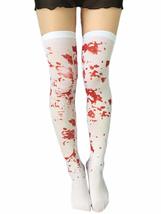 Angelique Womens Opaque Zombie Bloody Thigh High Costume Stockings - £13.50 GBP