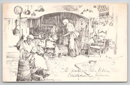 Williamsburg Virginia Governors Palace Kitchen Charles Overly Art Postca... - £4.54 GBP