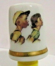 Norman Rockwell Thimble-1980 Limited Edition-Day in the life of a boy se... - $4.95
