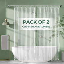 AmazerBath Shower Curtain Liner 2 Pack, 72x72 Inches - £14.19 GBP