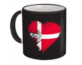 Danish Heart : Gift Mug Denmark Country Expat Flag Patriotic Flags National - £12.50 GBP