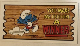 The Smurfs Trading Card 1982 #23 You Make Me Feel Like A Winner - £1.97 GBP