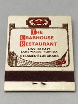 Vintage Matchbook Cover  The Crabhouse Restaurant  Lake Wales, FL   gmg unstruck - £9.71 GBP