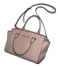 Michael Kors Ciara Dusty Pink/ Lilac Saffiano Leather Crossbody Bag-MEDIUM/LARGE - £36.60 GBP