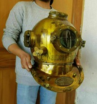 18&quot; Divers Helmet Diving Helmet U.S Navy Mark V Deep Sea Antique Scuba Vintage - £186.76 GBP